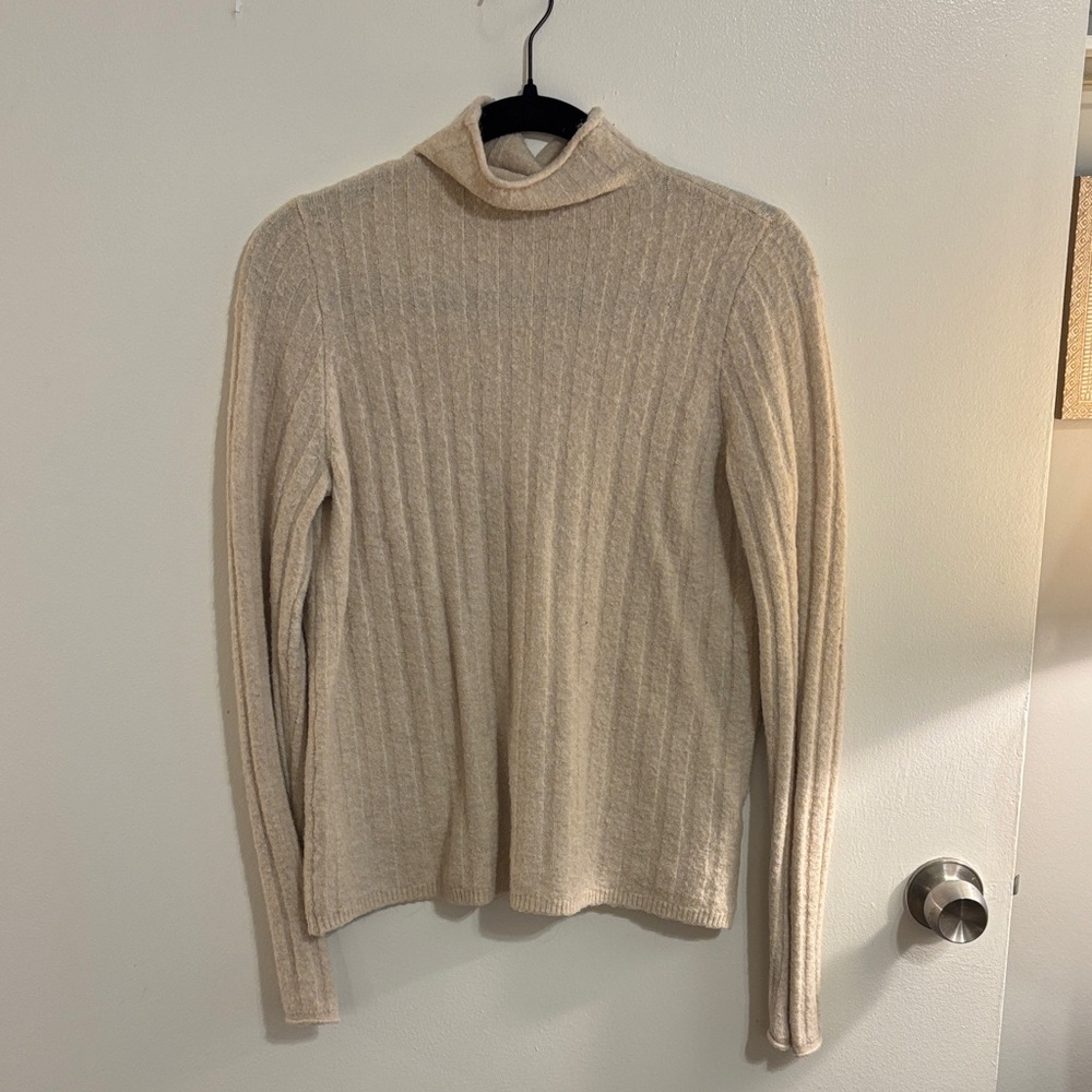 Madewell Cream Turtleneck Sweater